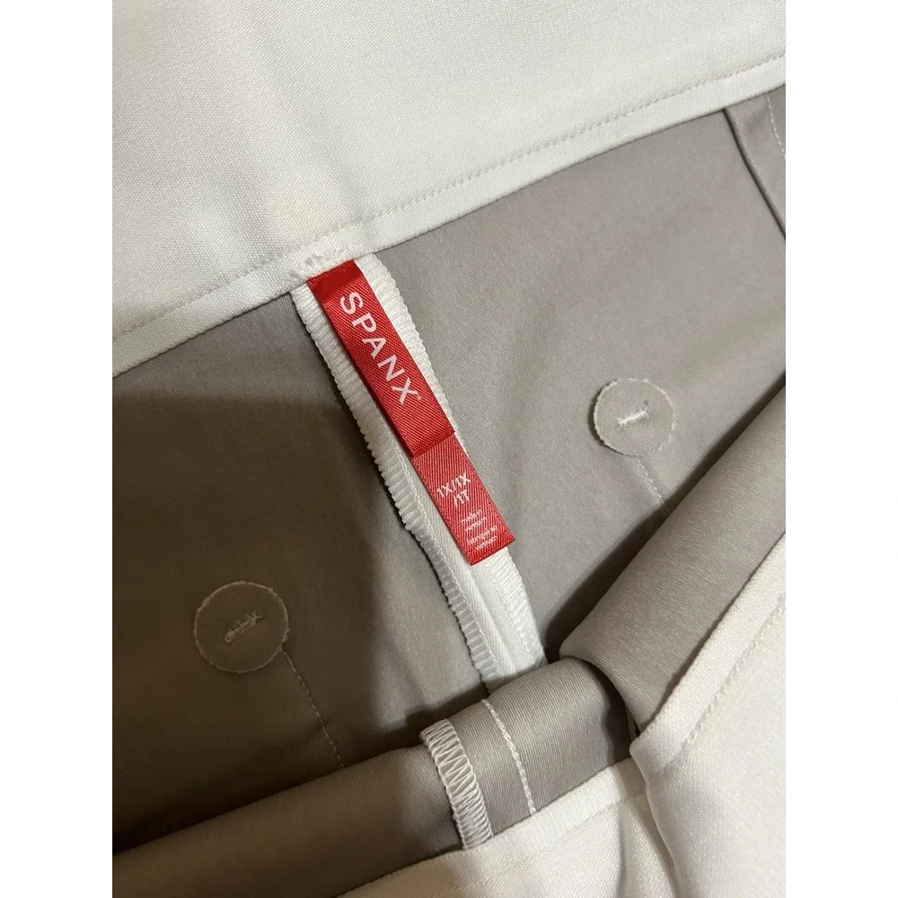 Spanx Pants Women's Classic White Stretch Slimming Slim Straight Size 1X